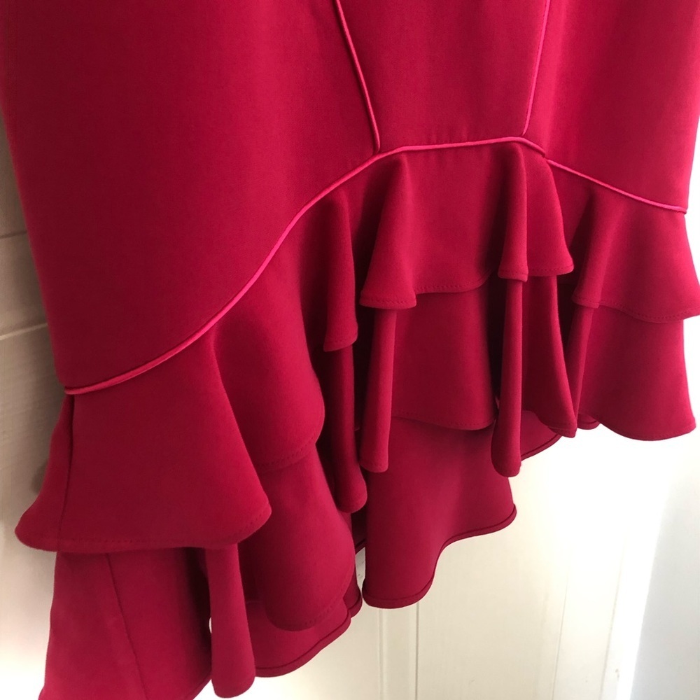 NWT Jonathan Simkhai Crepe Combo Mini Ruffle Dress - Picture 10 of 16